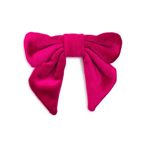 LELE SADOUGHI Fuchsia Petite Velvet Bow Barrette - Picture 4 of 8
